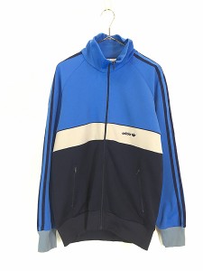 古着 80s adidas 3ライン ハイネック ジャージ トップ トラック スーツ M 古着