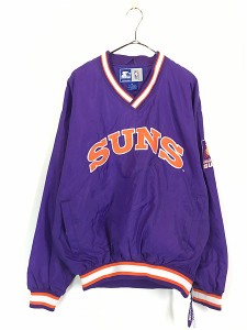 古着 90s STARTER NBA Phoenix Suns サンズ プルオーバー ナイロン ジャケット M 古着