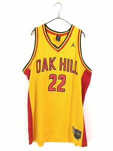 古着 JORDAN Oak Hill Jersey No22 「ANTHONY」 カレッジ メッシュ タンクトップ ゲーム シャツ XL 古着