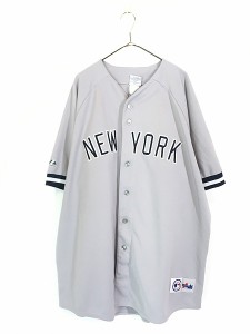 古着 00s MLB NY Yankees No25 「Jason Giambi」 ジアンビ ベースボール シャツ XL位 古着