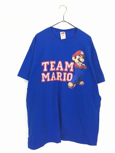 古着 Nintendo 任天堂 Super Mario マリオ ゲーム キャラクター Tシャツ XXL 古着