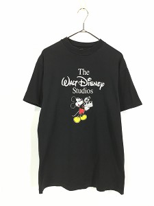 古着 80s USA製 The Walt Disney Studios ミッキー Tシャツ M 古着