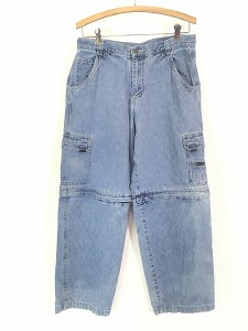 古着 90s Lee Dungarees 2way ブルー デニム カーゴ パンツ & ショーツ ショート パンツ W32