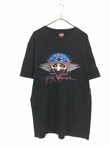 古着 00s HARLEY DAVIDSON ウィング イノシシ Tシャツ L 古着