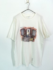 古着 90s USA製 The Far Side 「PULL」 Gary Larson ユーモア ポップ アート Tシャツ L