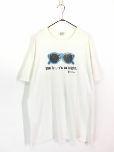 古着 90s USA製 Core States 「The future's so bright」 サングラス アート Tシャツ XL
