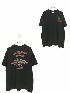 古着 10s HARLEY DAVIDSON メタル ウルフ オオカミ Tシャツ XL 古着