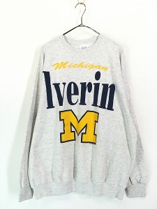 古着 80s USA製 Michigan WOLVERINES カレッジ アメフト スウェット トレーナー XXL 古着