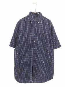 古着 90s Ralph Lauren 「BLAKE」 グラフ チェック 半袖 BD シャツ M 古着