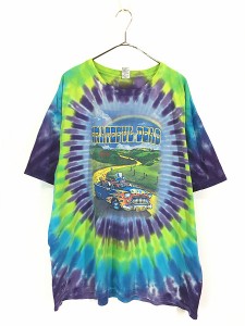 古着 00s Grateful Dead 「Truckin' Up To Buffalo」 ホットロッド スカル ロック バンド タイダイ Tシャツ XL