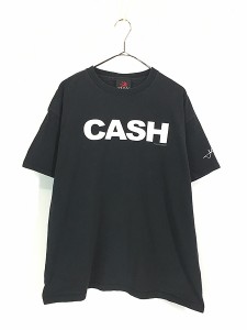 古着 00s USA製 Johnny Cash 「CASH」 カントリー ミュージック Tシャツ L