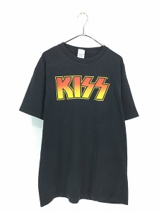 古着 00s KISS キッス ロゴ メタル ロック バンド Tシャツ L