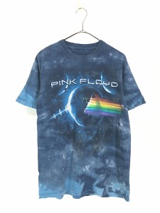 古着 00s Pink Floyd 「The Dark Side Of The Moon」 狂気 プログレ ロック バンド タイダイ Ｔシャツ XL位