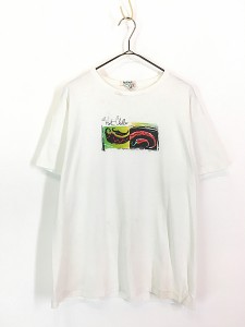 古着 90s USA製 Hot Chills Peppers ホットチリペッパーズ トウガラシ アート Tシャツ L 古着