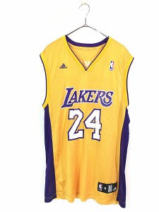 古着 adidas NBA Los Angeles Lakers レイカーズ No24 「BRYANT」 タンクトップ M 古着