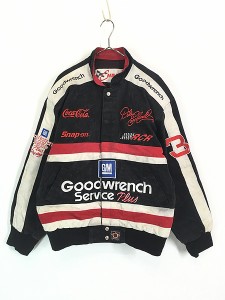 古着 90s USA製 CHASE 「GM Goodwrench Service」 企業 刺しゅう レーシング ジャケット M 古着