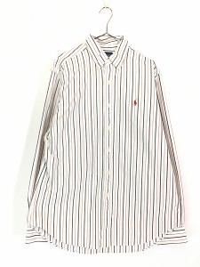 古着 90s Ralph Lauren 「CLASSIC FIT」 マルチ ストライプ BD シャツ 16 古着