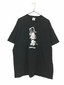 古着 90s Snoopy MetLife スヌーピー シルクハット Tシャツ XL 古着