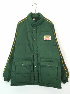 古着 70s USA製 Swingster 「DEKALB」 袖ライン パデッド ナイロン レーシング ジャケット L