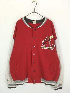 古着 80-90s USA製 MLB St. Louis Cardinals カージナル スウェット スウェット スタジャン ジャケット XXL 古着