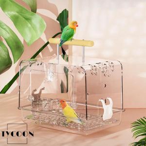 Ruexue 鳥かご 前後透明アクリルパネル(幅46×奥行43×高さ86cm) Ruexue