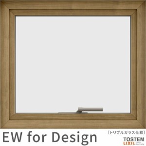 横すべり出し窓 074033 EW for Design (TG) W780×H400mm 樹脂サッシ 窓 アングル付 アルゴンガス ピュアホワイト トリプルガラス リクシ