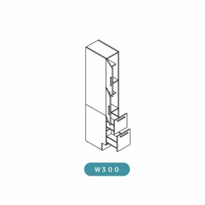 洗面台 LIXIL/INAX Crevi クレヴィ 奥行560タイプ トールキャビネット 間口W300mm 標準タイプ  RAS-306-A 収納 洗面化粧台 リフォーム DI