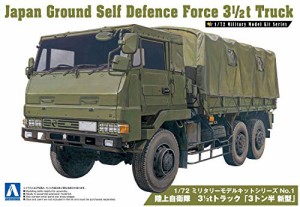 青島文化教材社 1/72 ミリタリーモデルシリーズ No.1 陸上自衛隊 3 1/2tトラック 3トン半 新型 プラモデル