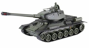 童友社 RC ワールドバトルタンク ロシア T-34型 27MHz 赤外線バトルシステム搭載 電動ラジオコントロール 14463