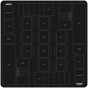 EXCITE HOBBY プレイマット シンプルデザイン カードゲーム 滑りにくい ラバーマット めくりやすい バトルフィールド 60cm×60cm (ヴァイ