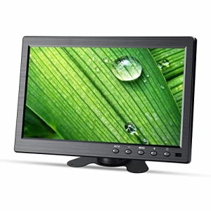 Koolertron10インチCCTV液晶モニター 解像度1024*600 TFT LCDモニターディスプレイ スピーカー内蔵 HDMI/VGA / AVポートサポート1080P   