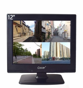 Cocar 12インチ CCTV モニター 4：3 HDディスプレイ800x600解像度 LED バックライト）LCD 安全スクリーンVGA HDMI AV BNC 内蔵スピーカー