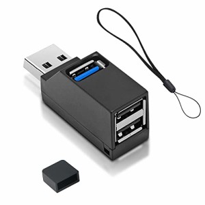 サムコス USBハブ USB3.0＋USB2.0 3ポート 超小型 バスパワー コンボハブ USBポート ポート拡張 高速 携帯便利 軽量 コンパクト (黒色)