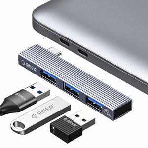 ORICO USB C ハブ MacBook Air/Pro ハブ 3-in-1 USB3.0 / USB2.0 OTG機能対応可能 超小型 Type C ハブ 直挿し 軽量 持ち運び便利 アルミ