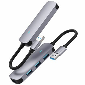 SIKAI CASE USB3.0 ハブ 4ポート拡張 USB-Aコネクター付き 最大5Gps USB3.0高速転送 ノートPC/PS5/PS4/Xbox/Surfaceに適用 給電用USB-Cポ