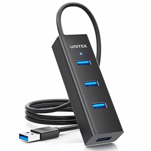 Unitek USB3.0 4ポートハブ USBハブ 補助電源入力ポートあり バスパワー USB 拡張ポート ウルトラスリム 軽量コンパクト 様々なUSBデバイ