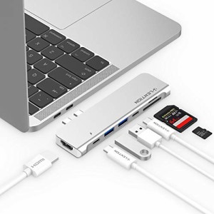 LENTION MacBook Pro / Air 専用 USB C ハブ 7in1 USB 3.0 Thunderbolt 3 USB-Cデータ伝送 4K HDMI PD充電 100W Micro SD/SDカードリーダ