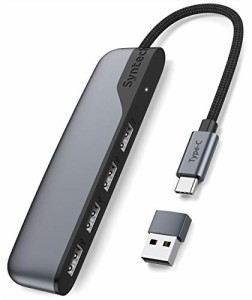 Syntech (シンテック) USB C→USB ハブ 4ポート Type C→USB 3.0ハブ USB C→USBアダプター付き Thunderbolt 3→USBハブ MacBook Pro 202