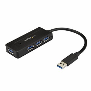 StarTech.com 4ポートUSB 3.0ハブ/急速充電/USB-A x4/SuperSpeed 5Gbps/USBバスパワー & セルフパワー(ACアダプタ付属)/USB 3.1 Gen 1/小