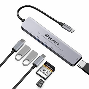 USB C ハブGigastone 7-in-1 USB ハブ アダプタ Type-C4K対応HDMI出力ポート+PD 100W急速充電+2つの USB3.0 ポート & USB-Cポート+MicroS