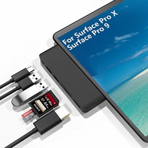 Surface Pro X ハブ 4K HDMIポート+ USB Cデータポート+ 2 USB 3.0ポー + SD/TF (Micro SD) カードスロットサーフェス Pro X ドック