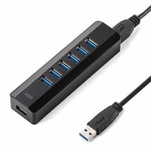 サンワダイレクト USB3.0ハブ セルフパワー / バスパワー 両対応 7ポート ACアダプタ付 ブラック 400-HUB070BK