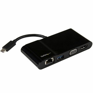 StarTech.com USB Type-C接続マルチアダプター 4K HDMI/VGA対応ミニドッキングステーション USB 3.0ハブ ギガビット有線LAN