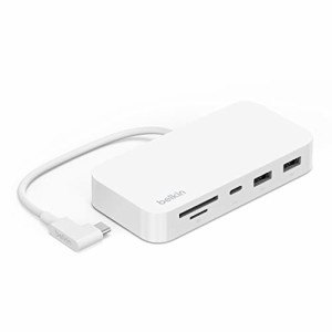 Belkin iMac専用 USB-Cハブ 6-in-1 背面マウント付き マルチポート USB-C3.2 USB-A3.2 1Gbpsイーサネットポート micro SD＆SDカードスロ