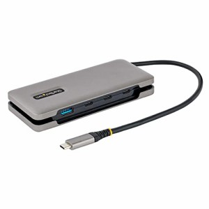 スターテック USB-Cハブ/4ポート/1x USB-A & 3x USB-C/10Gbps USB 3.1/3.2 Gen2/Thunderbolt 3/4対応/バスパワー/25cm 巻き取り式ケーブ