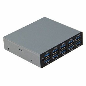 SEDNA - USB 3.0 10 ポート 2.5インチベイ内蔵USBハブ(カラーブラック)