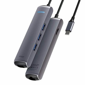 elago USB C ハブ 6 in 1 USB Type C ドッキングステーション 4K HDMI出力 PD パワーデリバリー 充電 対応 USB-C / USB3.0 / HDMI / LAN 