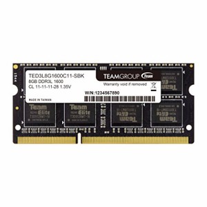 Team DDR3L SODIMM 1.35V(低電圧)1600Mhz 8GBノートPC用メモリ PC3L-12800 日本国内無期限正規