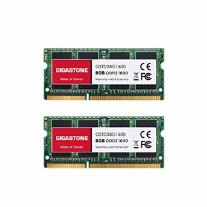 メモリ DDR3Gigastone ノートPC用メモリ DDR3 8GBx2枚 (16GB) DDR3-1600MHz PC3-12800 CL11 1.35V SODIMM 204 Pin Unbuffered Non-ECC Me