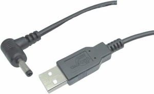 カモン (COMON)製USB(A)←→DCジャック(直角/外径：3.5φ/内径：1.3φ)/黒/1.2mDC-3513A